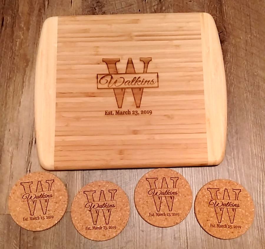 Cork Coasters Set of 4 — Raleigh Laser Engraving, Gifts, YETI