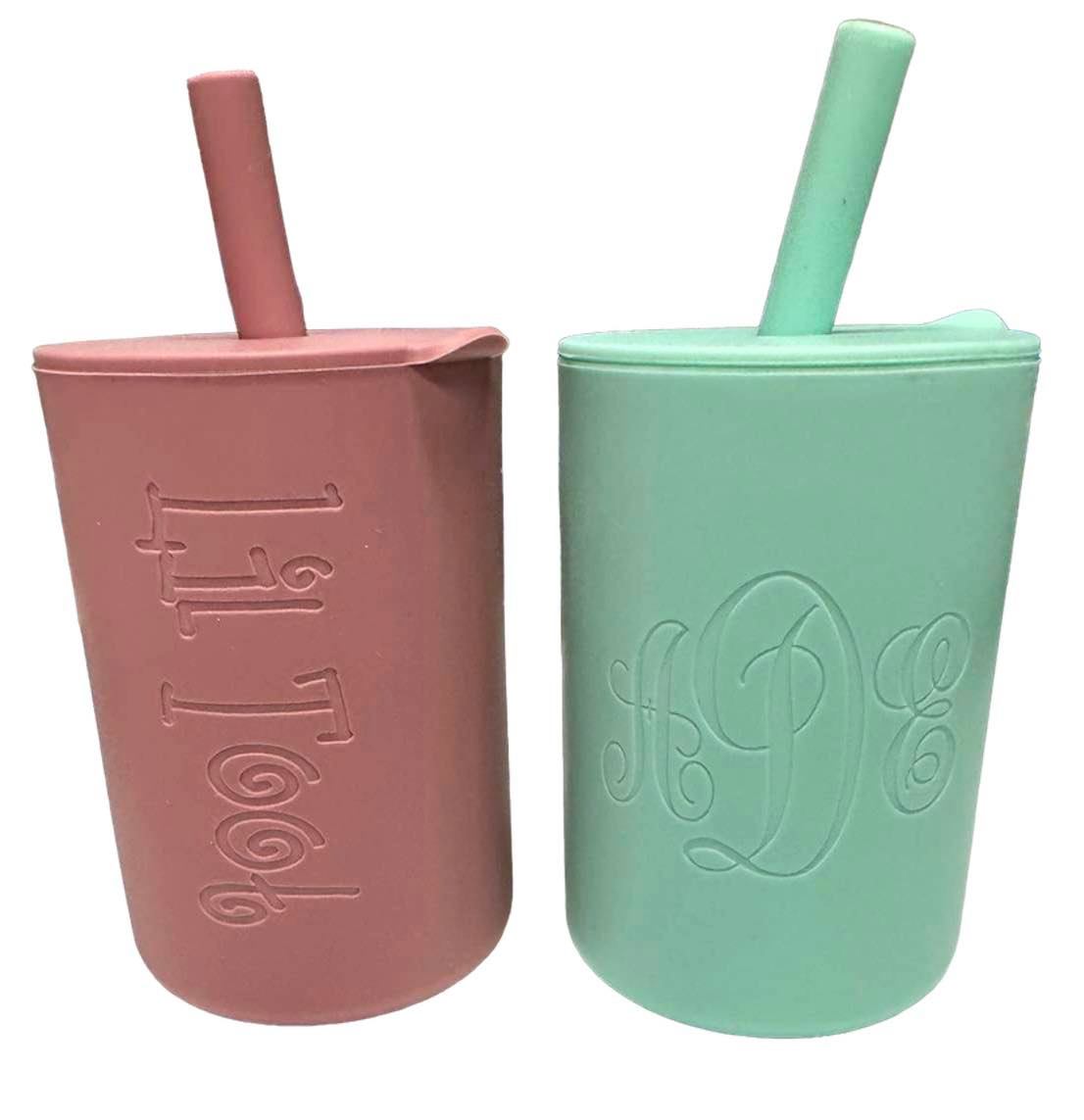 Silicone 6oz cup with straw, Personalized toddler silicone Cup, Laser –  Wild About Me