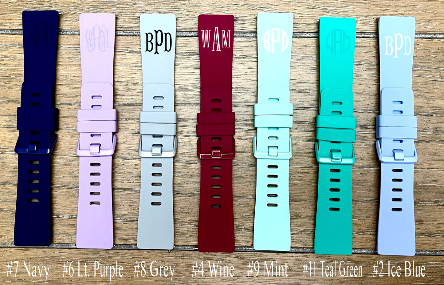 Fitbit Versa, Versa Lite, Versa 2 Silicone Watch Bands (Laser Engraving one side Included)