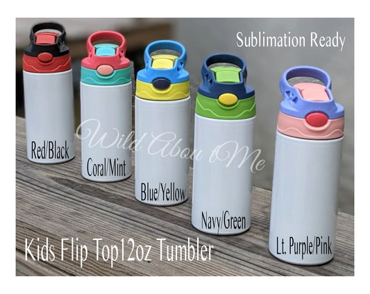 New Kids 12oz  Flip Spout  Sublimation  Tumbler/Water Bottle