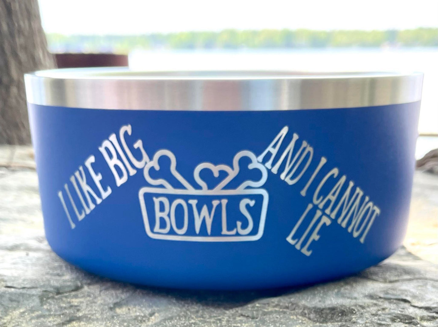 Engraved Dog Bowl, Powder Coated Stainless Steel Large Engraved Pet Bowls, Monogram Pet Bowl, Dog Bowl