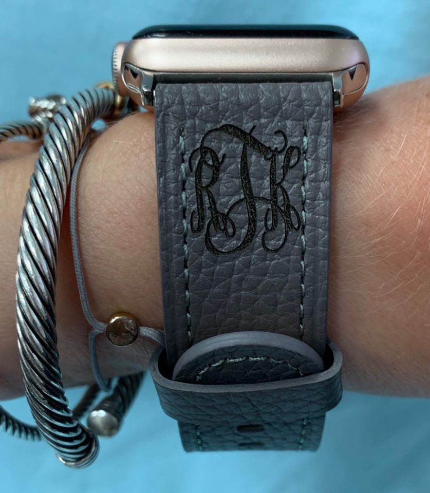 Brown Monogram Watch Band - Small Print