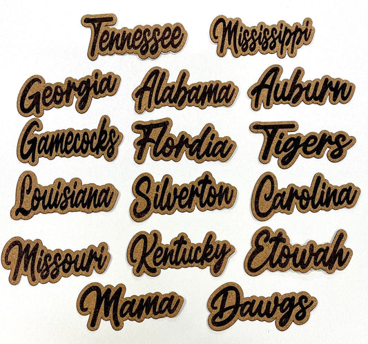 Laser Cut Name Heat Press Patches for Hats