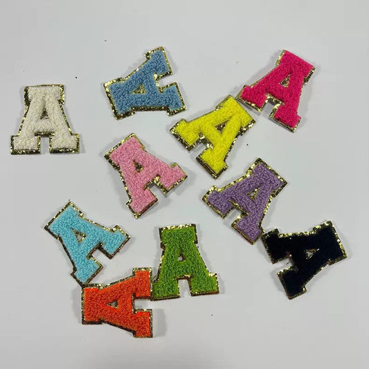 Chenille Letters 2.16 inch DIY Self Adhesive, Peel & Stick,  Hot Pink