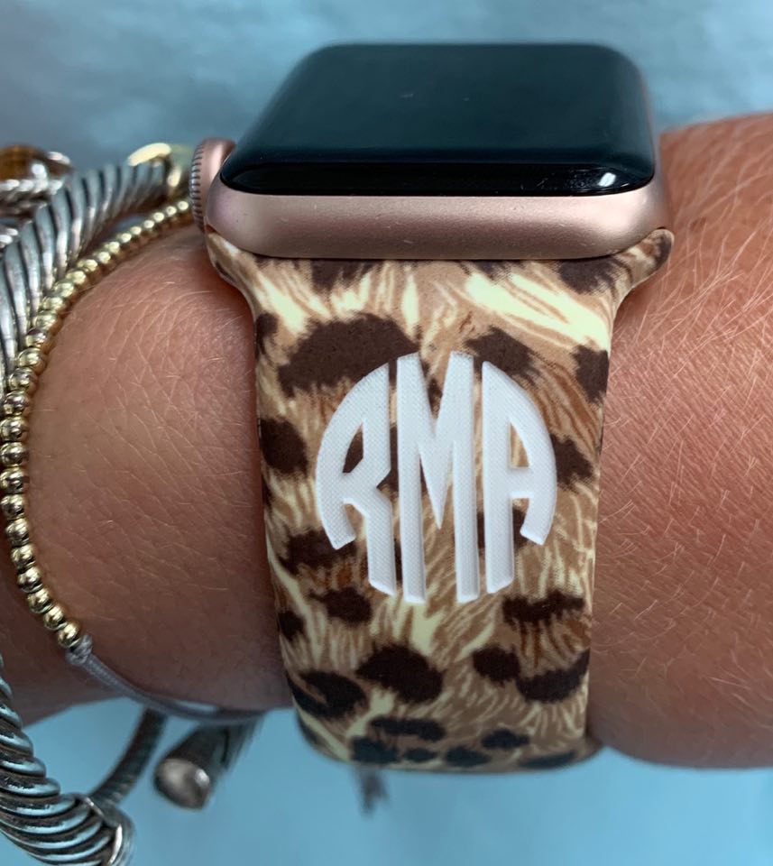 Leopard Print Engraved Watch Strap Compatible with Apple Watch Bands S –  KULTURE PRINT HOUSE