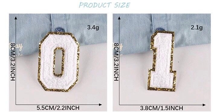 DIY Chenille 3.2 inch Numbers