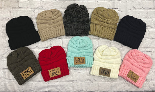 Monogram Slouch Beanies | Winter Caps