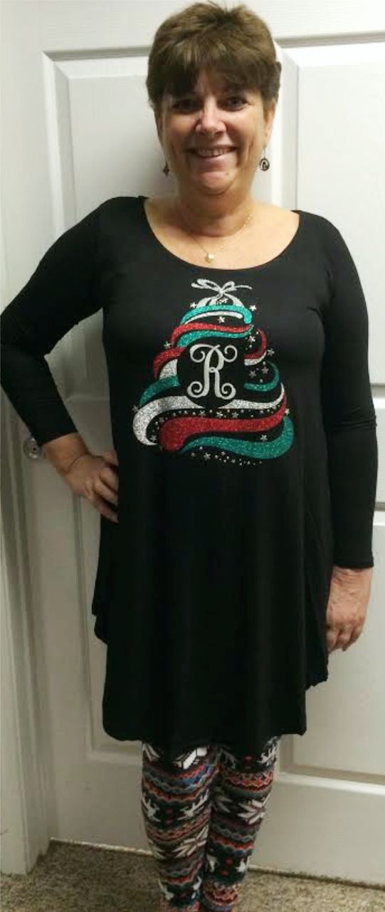 Hot Fix Christmas Tree Transfer for Monogram