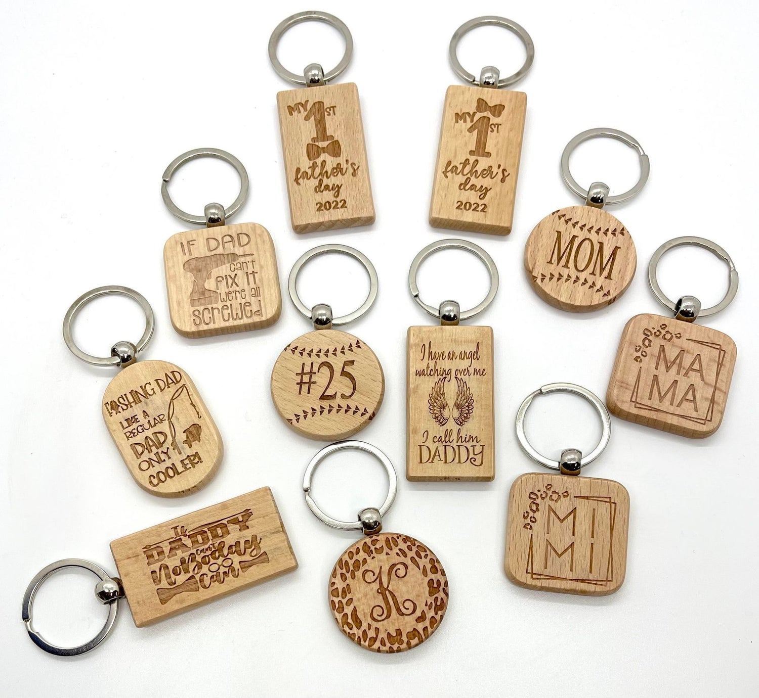 Personalized Bamboo Wood Keychains – Wild About Me